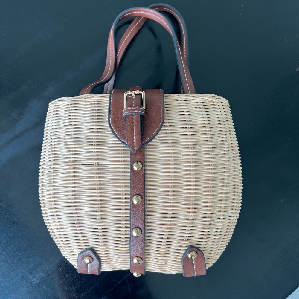 C&C California Wicker Basket Handbag